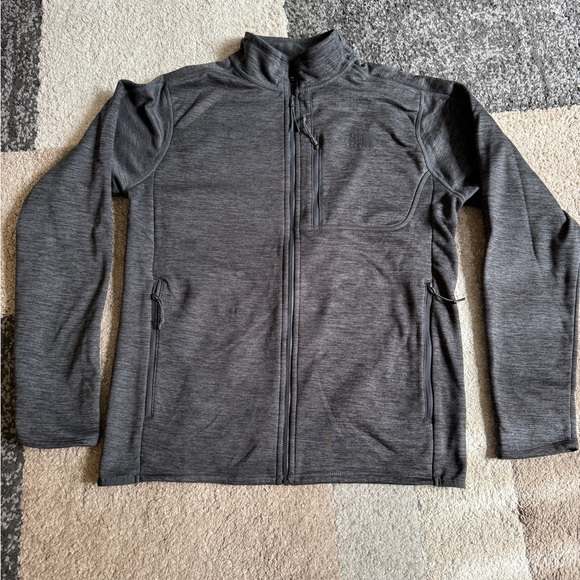 The North Face Men's Charcoal Fleece Lines Full-Zip Jacket- Medium - Picture 1 of 6